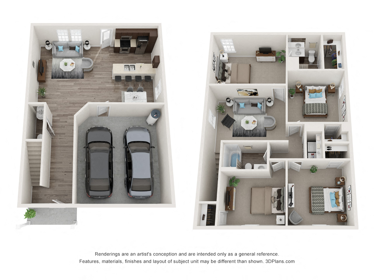 Linea Stillwater  Burkland 3D Floor Plan